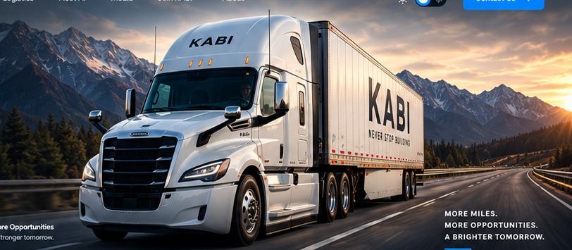 Modern Freightliner Cascadia Gen 5 on the road