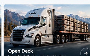 Freightliner Cascadia Gen 5 with open deck